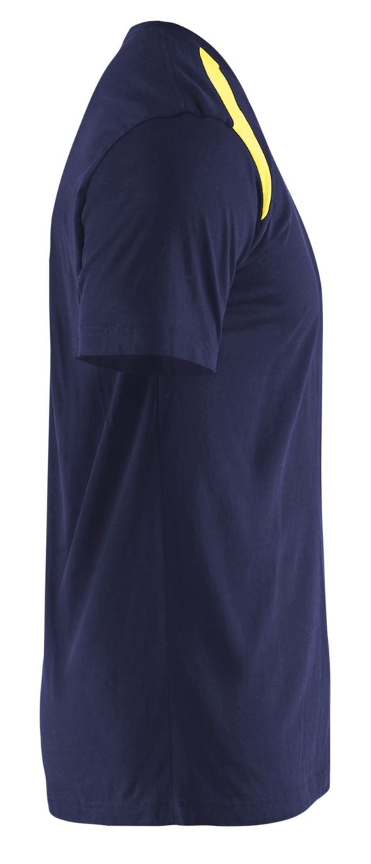 Blaklader T-shirts 33791042 marineblauw-geel(8833)