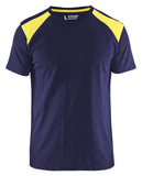 Blaklader T-shirts 33791042 marineblauw-geel(8833)