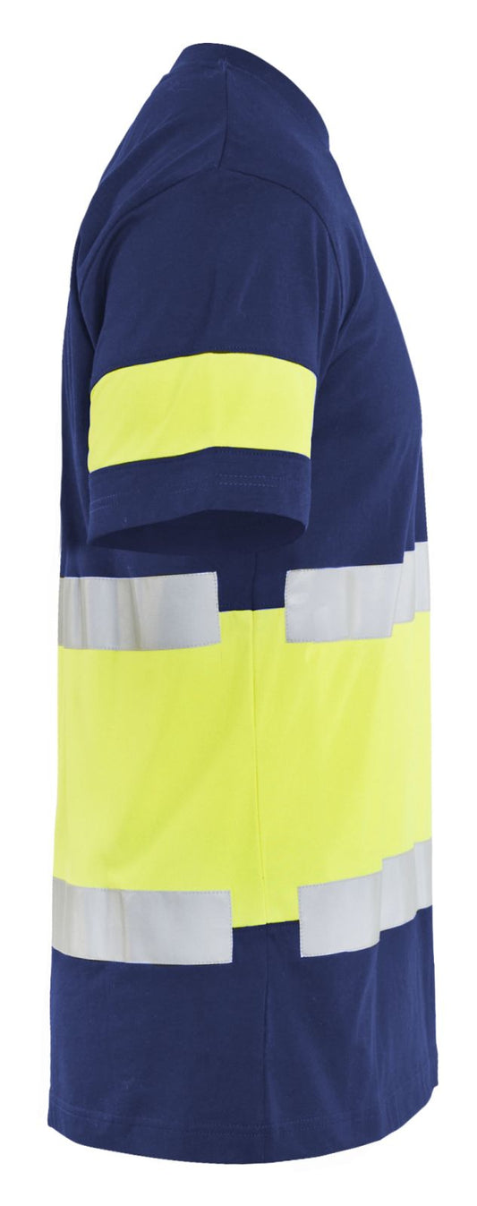 Blaklader T-shirts 33871030 HiVis marineblauw-geel(8833)