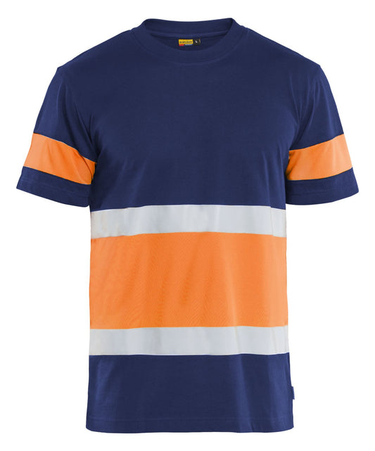 Blaklader T-shirts 33871030 HiVis marineblauw-oranje(8853)