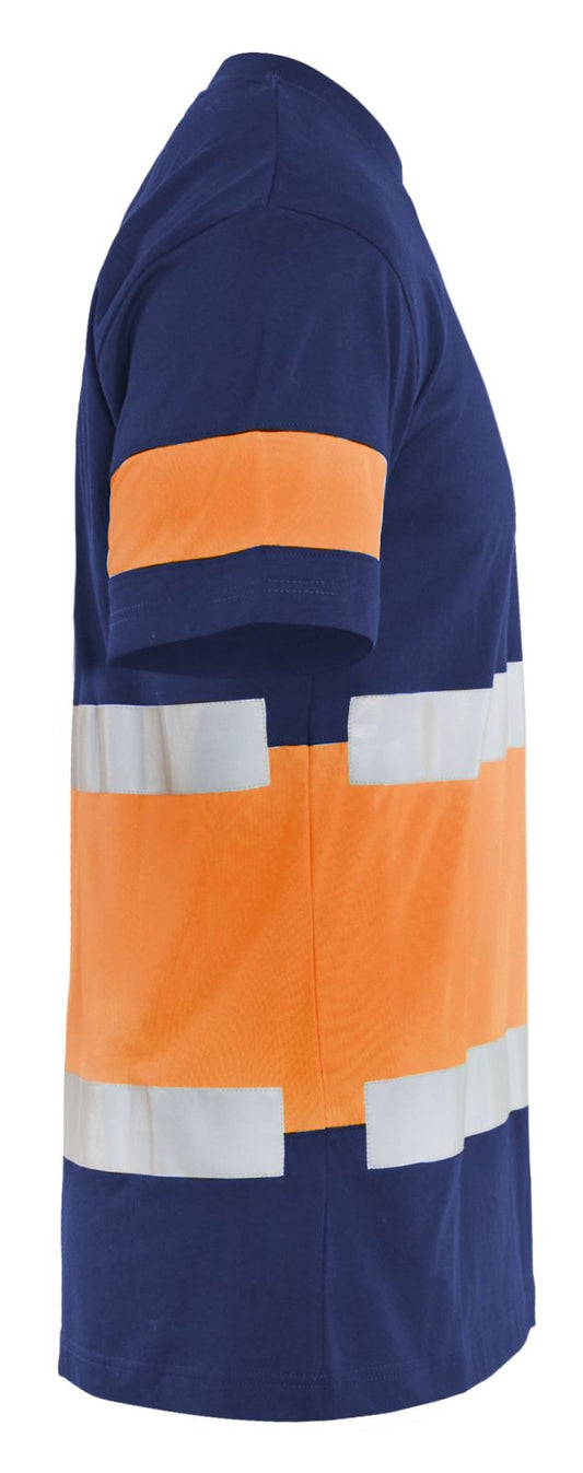 Blaklader T-shirts 33871030 HiVis marineblauw-oranje(8853)