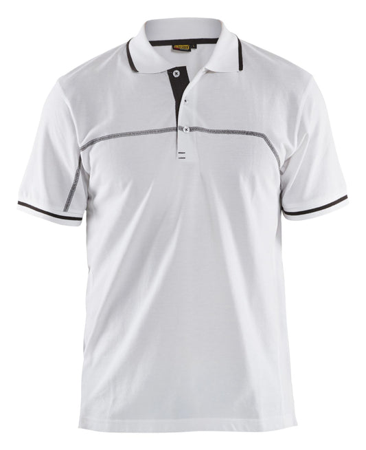Blaklader Poloshirts 33891050 wit-donkergrijs(1098)