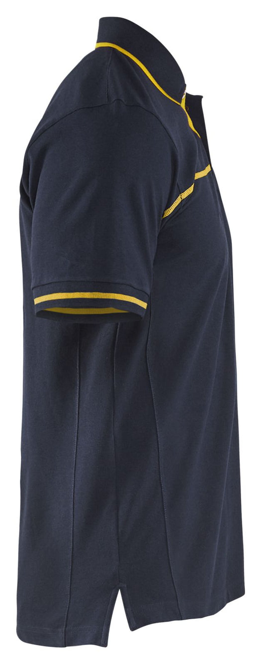 Blaklader Poloshirts 33891050 donkerblauw-geel(8635)