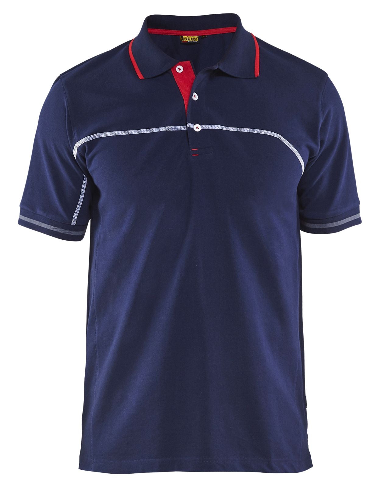 Blaklader Poloshirts 33891050 marineblauw-rood(8956)