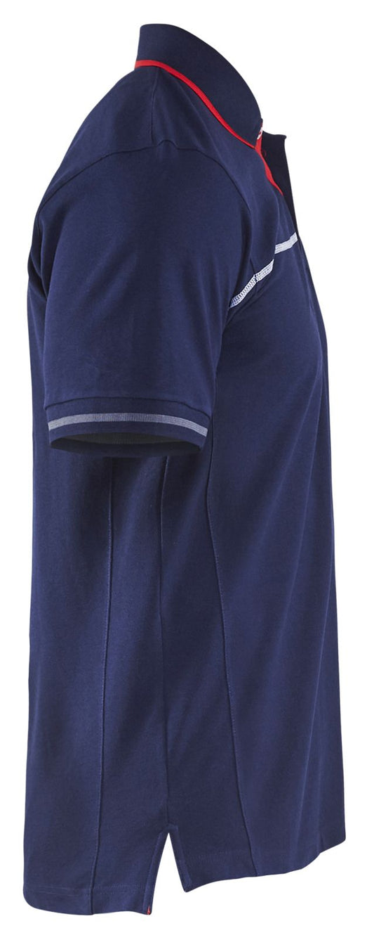 Blaklader Poloshirts 33891050 marineblauw-rood(8956)