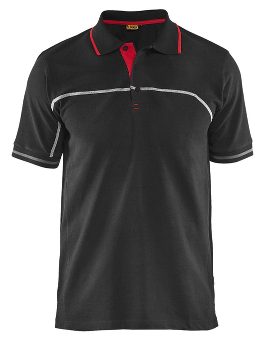 Blaklader Poloshirts 33891050 zwart-rood(9956)