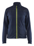 Blaklader Service Dames Sweaters 33942526 rits donker marineblauw-fluo geel(8633)