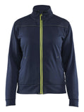 Blaklader Service Dames Sweaters 33942526 rits donker marineblauw-fluo geel(8633)