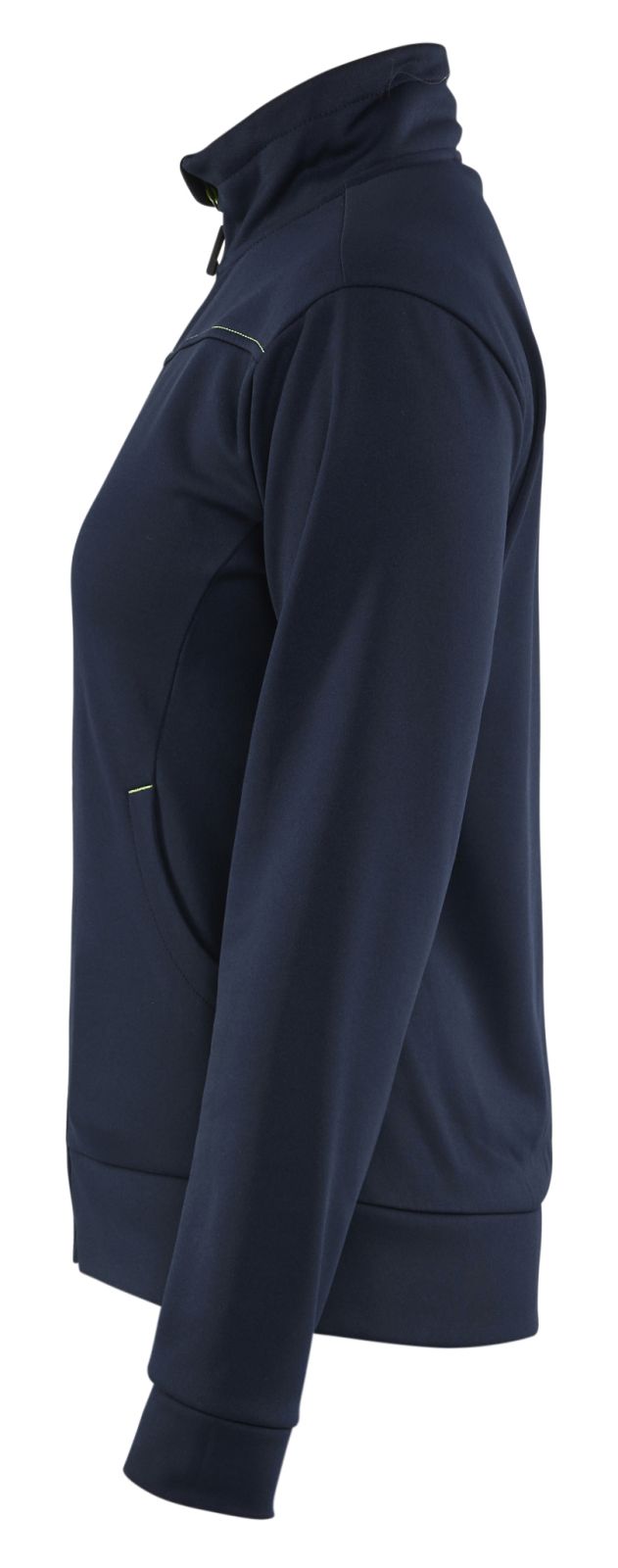 Blaklader Service Dames Sweaters 33942526 rits donker marineblauw-fluo geel(8633)