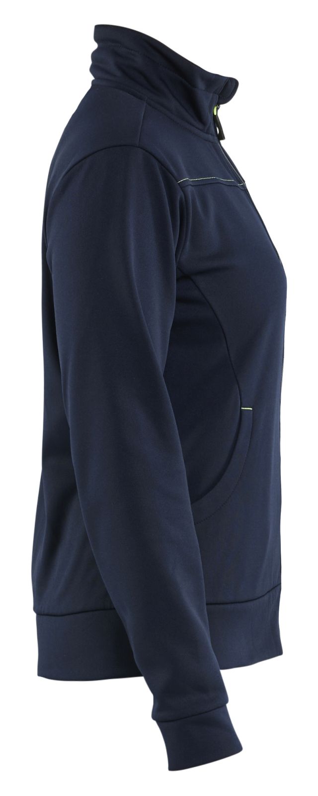 Blaklader Service Dames Sweaters 33942526 rits donker marineblauw-fluo geel(8633)