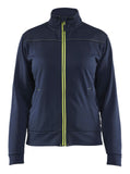 Blaklader Service Dames Sweaters 33942526 rits donker marineblauw-fluo geel(8633)