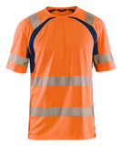 Blaklader T-shirts 33971013 HiVis UPF40+ UV fluo oranje-marineblauw(5389)
