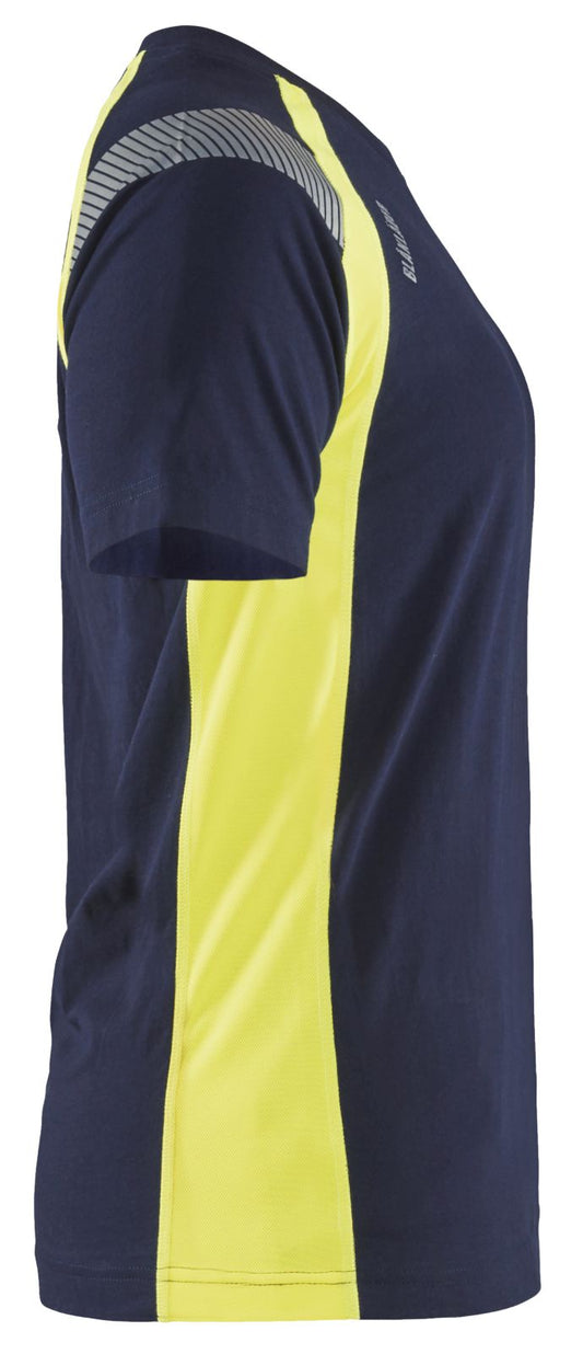 Blaklader t-shirts 34021030 marineblauw-fluo geel(8833)