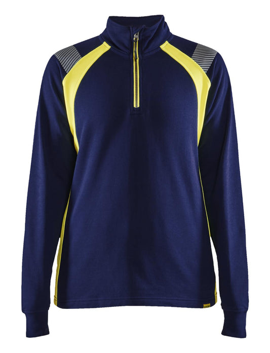 Blaklader Zipsweaters 34031158 marineblauw-fluo geel(8933)