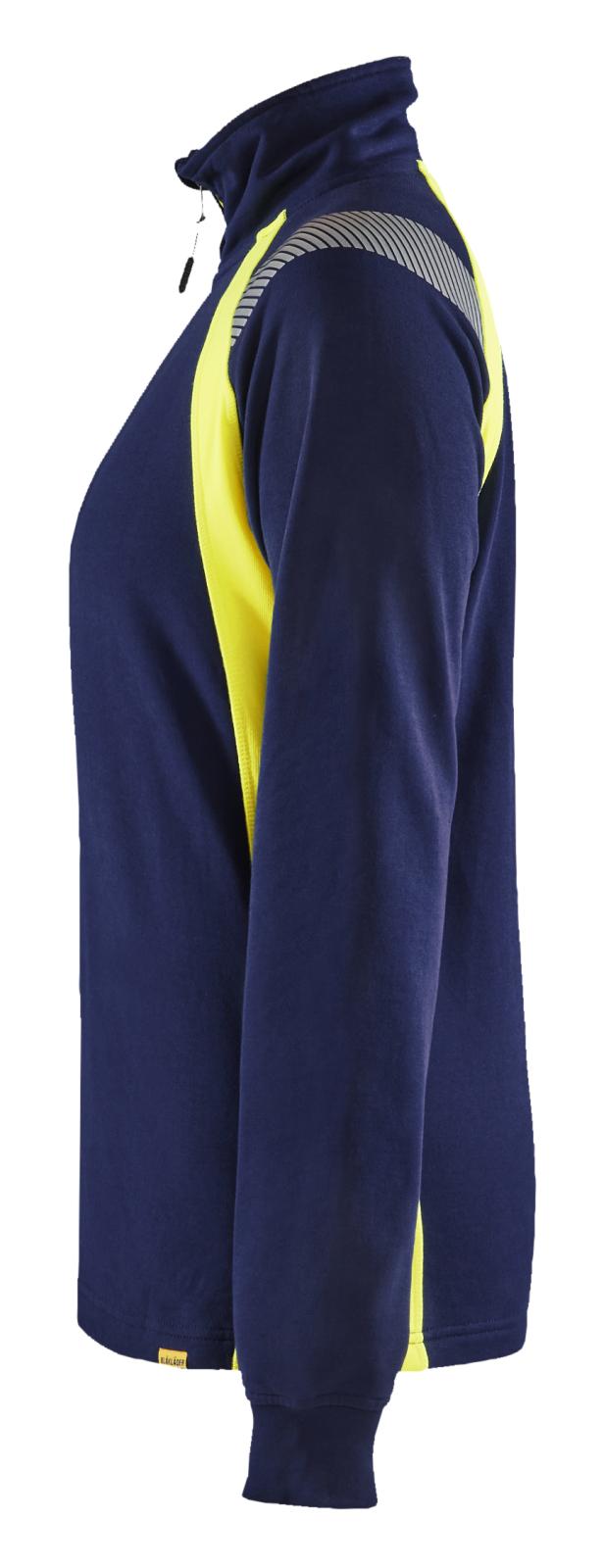 Blaklader Zipsweaters 34031158 marineblauw-fluo geel(8933)