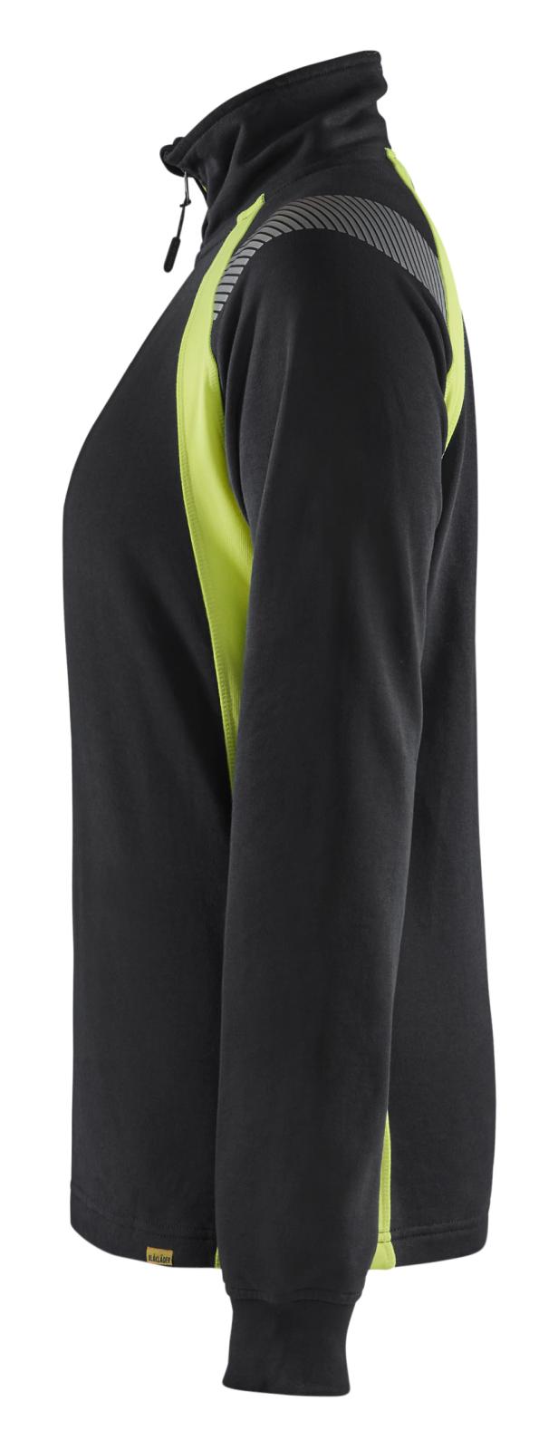 Blaklader Zipsweaters 34031158 zwart-fluo geel(9933)