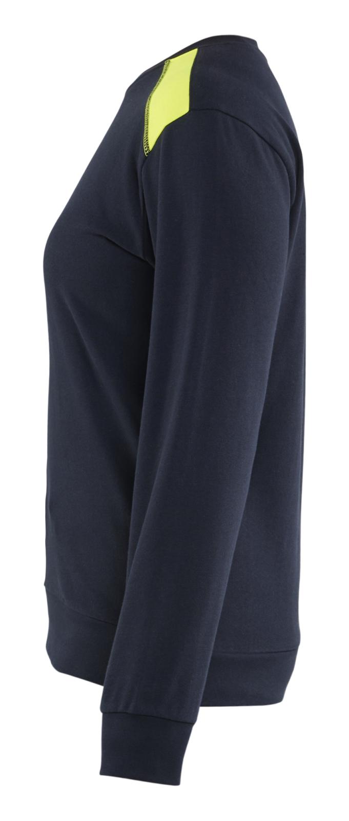 Blaklader Bi-Colour Sweaters 34081158 donker marineblauw-fluo geel(8633)