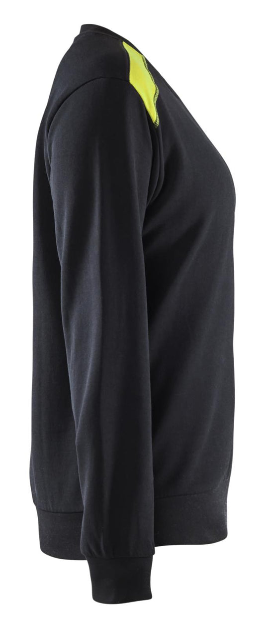 Blaklader Bi-Colour Sweaters 34081158 zwart-fluo geel(9933)