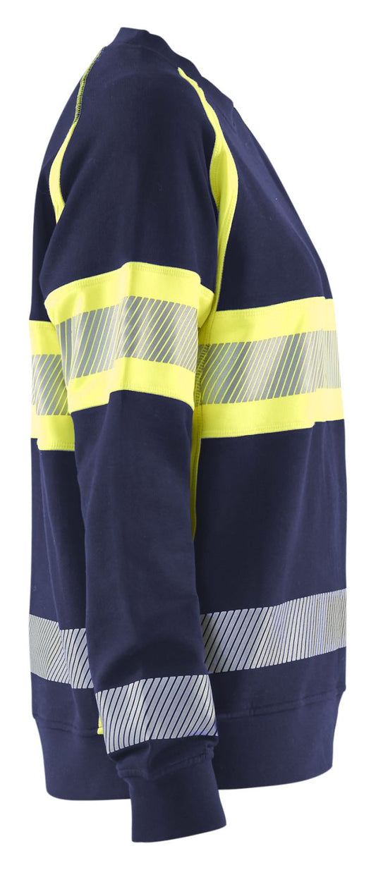 Blaklader Bi-Colour sweaters 34091158 marineblauw-fluo geel(8933)