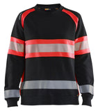 Blaklader Bi-Colour sweaters 34091158 zwart-fluo rood(9955)