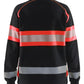 Blaklader Bi-Colour sweaters 34091158 zwart-fluo rood(9955)