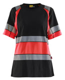 Blaklader High Vis t-shirts 34101030 HiVis zwart-fluo rood(9955)