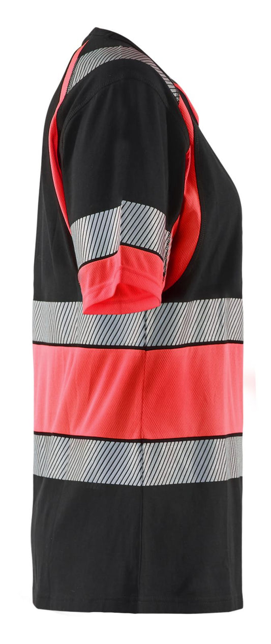 Blaklader High Vis t-shirts 34101030 HiVis zwart-fluo rood(9955)