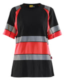 Blaklader High Vis t-shirts 34101030 HiVis zwart-fluo rood(9955)