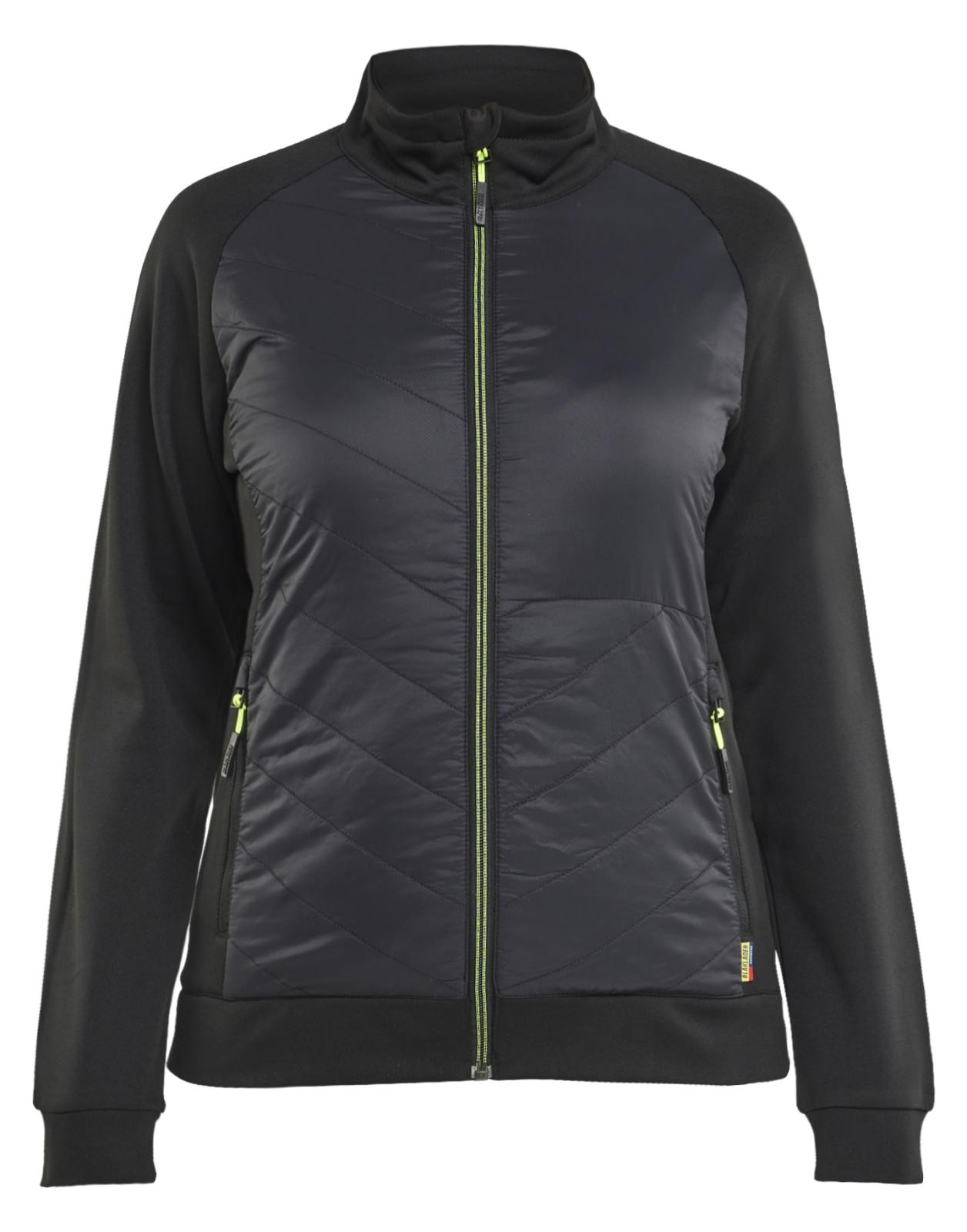 Blaklader Profiel Dames Hybride Sweatshirt 34192526 zwart-fluo geel(9933)