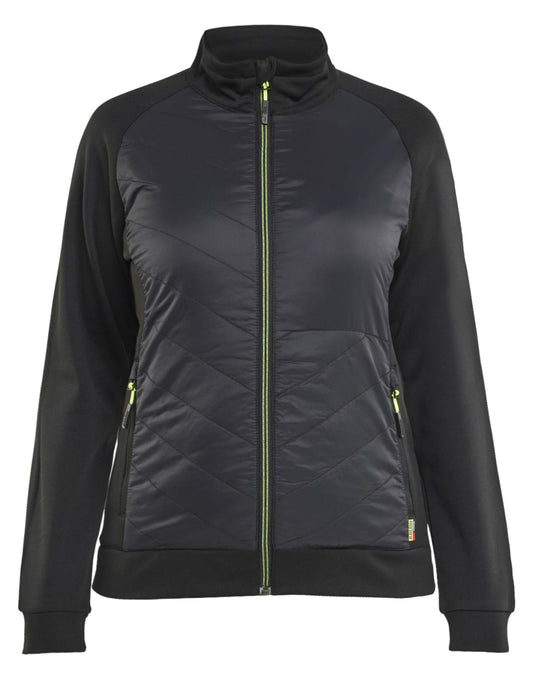 Blaklader Profiel Dames Hybride Sweatshirt 34192526 zwart-fluo geel(9933)