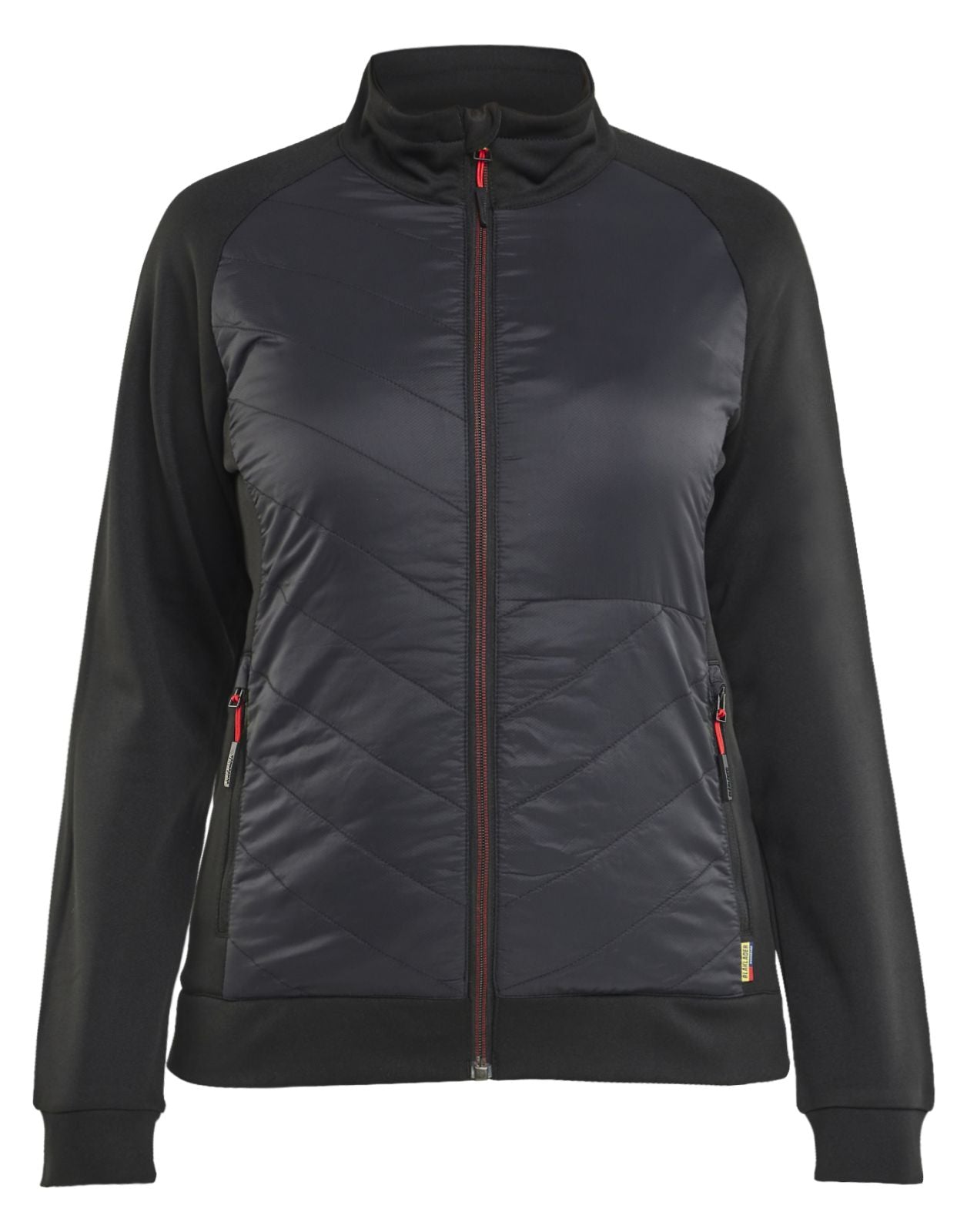 Blaklader Profiel Dames Hybride Sweatshirt 34192526 zwart-rood(9956)