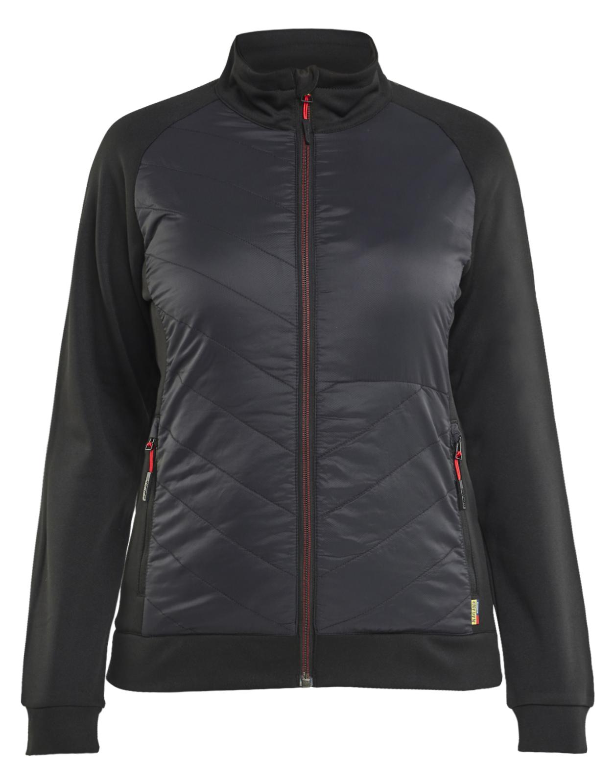 Blaklader Profiel Dames Hybride Sweatshirt 34192526 zwart-rood(9956)