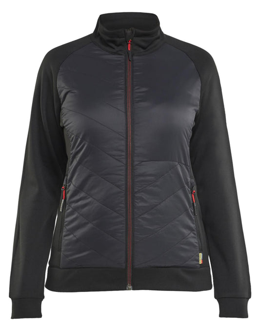 Blaklader Profiel Dames Hybride Sweatshirt 34192526 zwart-rood(9956)
