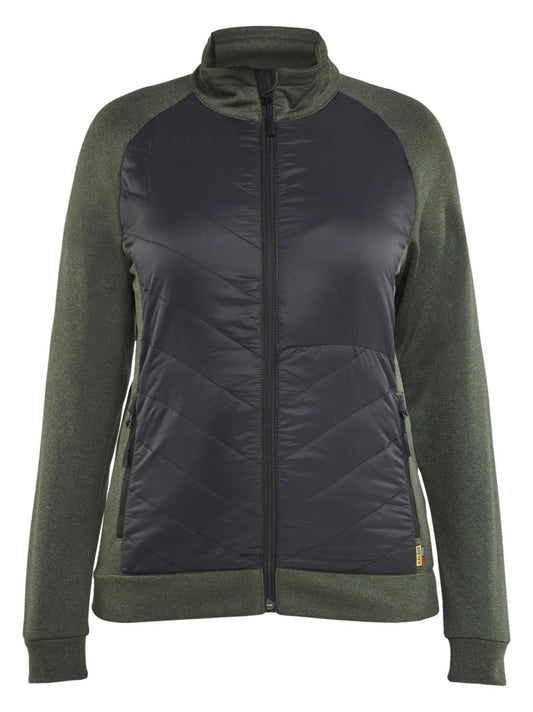 Blaklader Profiel Dames Hybride Sweatshirt 34192533 herfstgroen-zwart(4199)