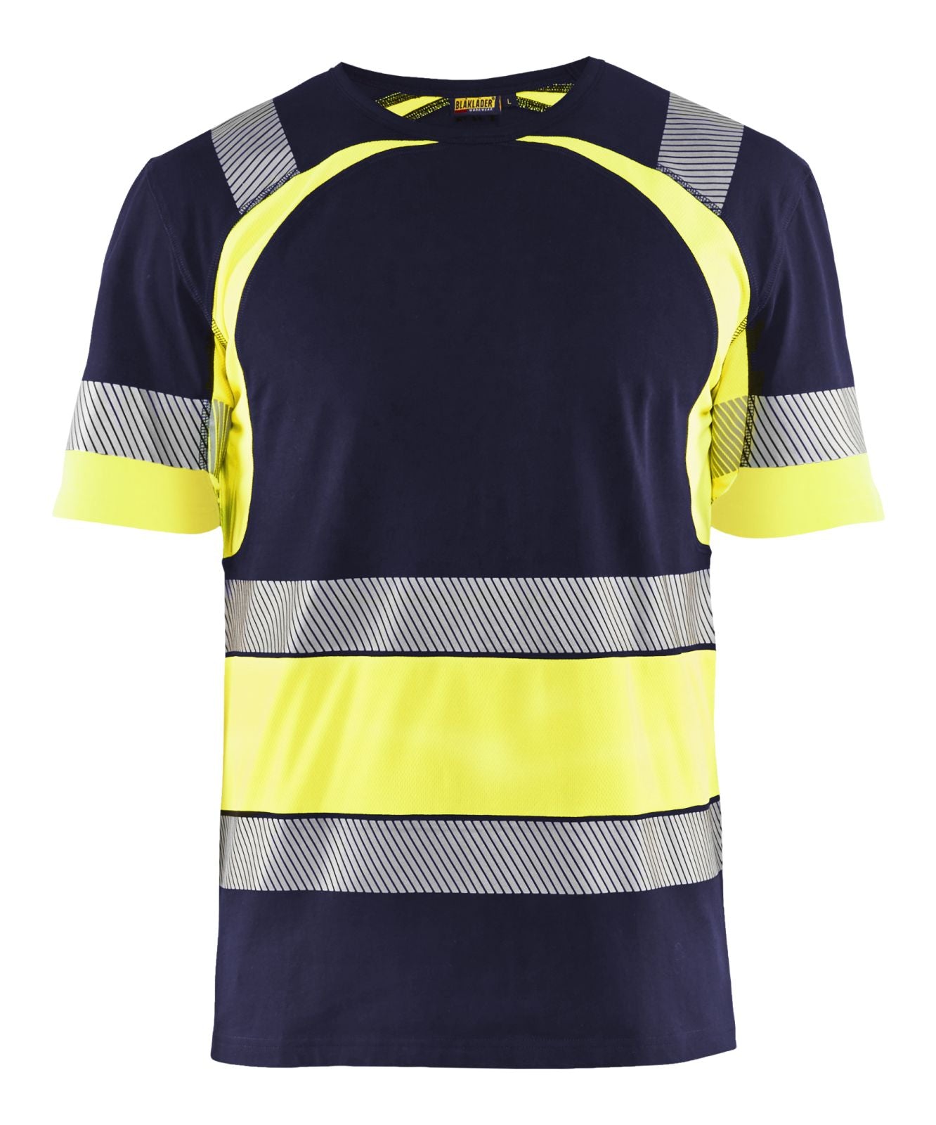 Blaklader T-shirts 34211030 HiVis marineblauw-geel(8833)