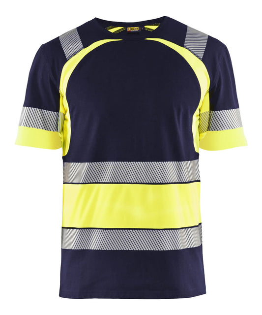 Blaklader T-shirts 34211030 HiVis marineblauw-geel(8833)