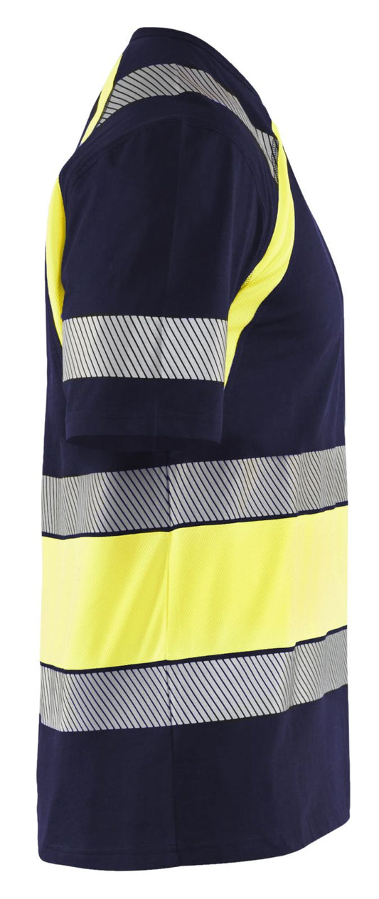 Blaklader T-shirts 34211030 HiVis marineblauw-geel(8833)