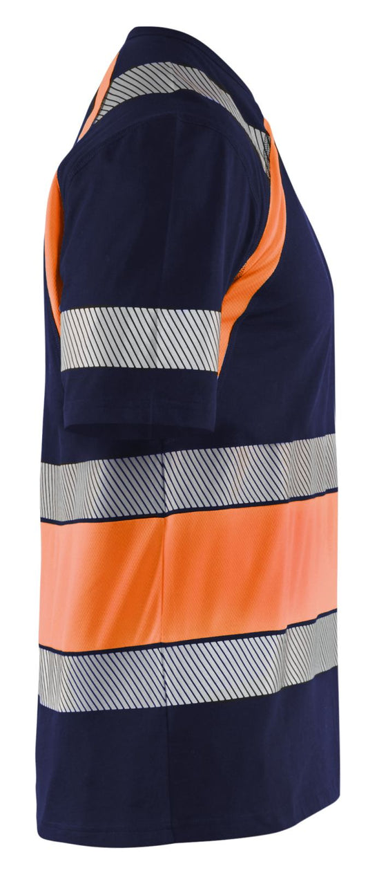 Blaklader T-shirts 34211030 HiVis marineblauw-oranje(8853)
