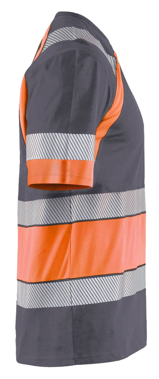 Blaklader t-shirts 34211030 middelgrijs-fluo-oranje(9653)