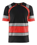 Blaklader T-shirts 34211030 HiVis zwart-fluo rood(9955)