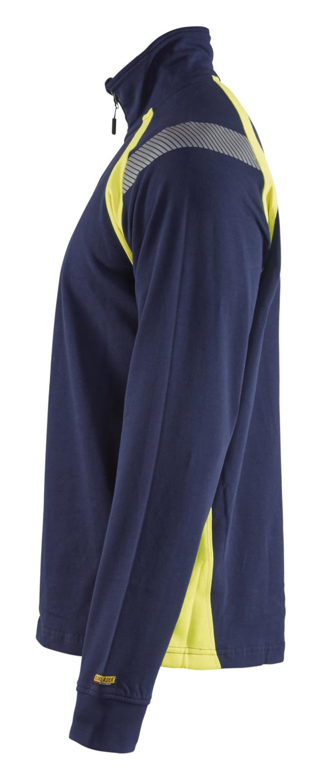 Blaklader Zipsweaters 34321158 marineblauw-geel(8933)