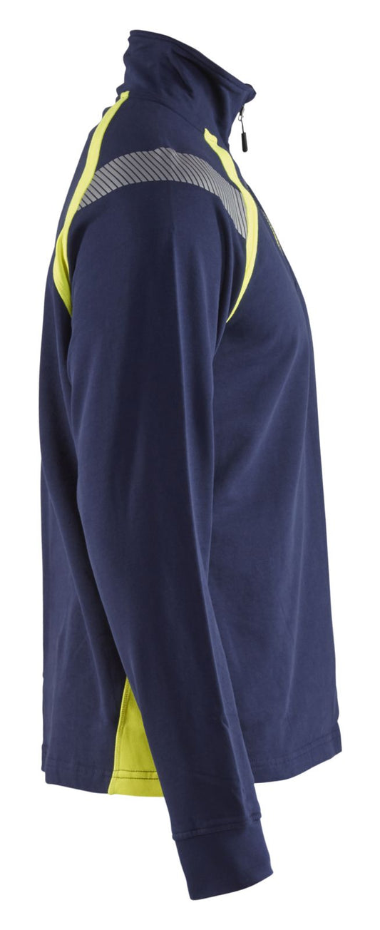 Blaklader Zipsweaters 34321158 marineblauw-geel(8933)