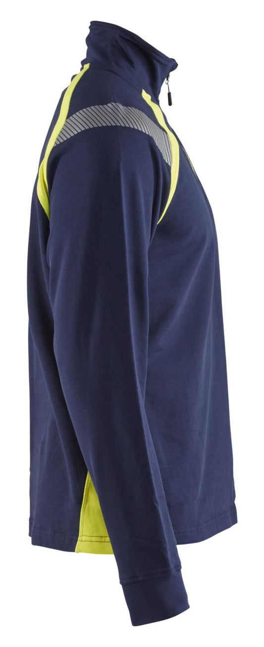Blaklader Zipsweaters 34321158 marineblauw-geel(8933)