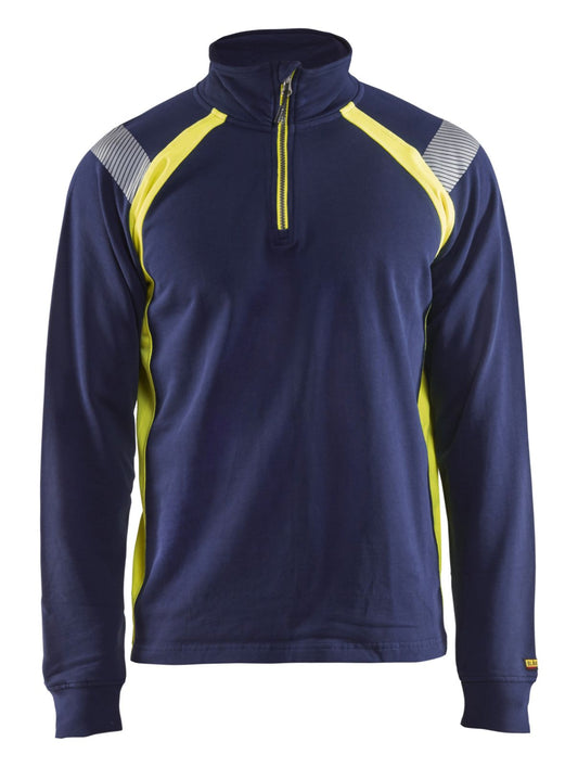 Blaklader Zipsweaters 34321158 marineblauw-geel(8933)