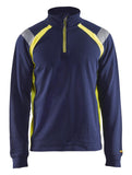 Blaklader Zipsweaters 34321158 marineblauw-geel(8933)