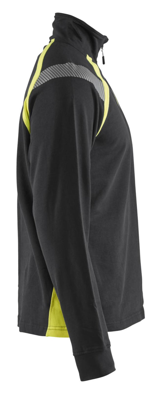 Blaklader Zipsweaters 34321158 zwart-geel(9933)