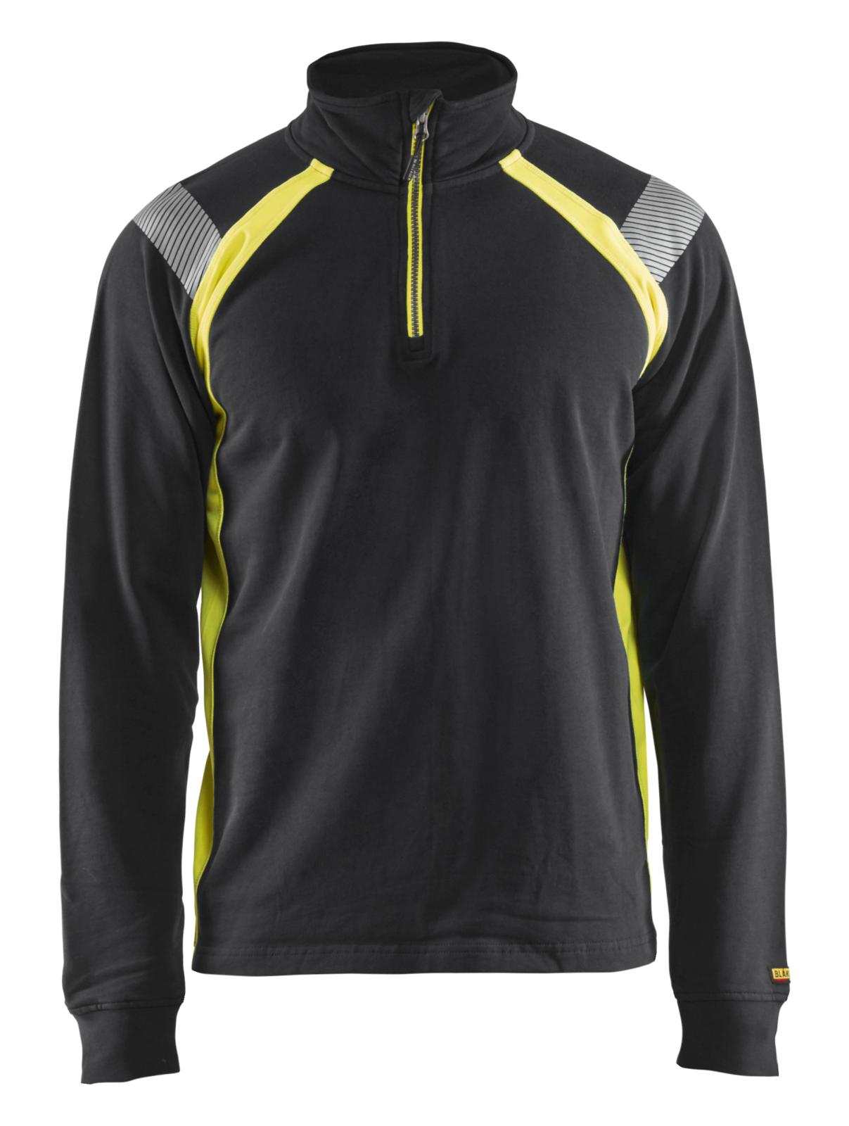 Blaklader Zipsweaters 34321158 zwart-geel(9933)