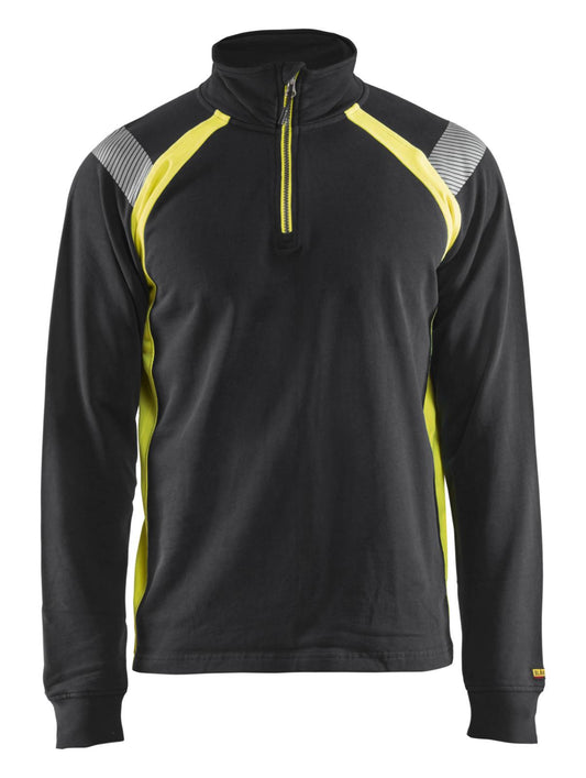 Blaklader Zipsweaters 34321158 zwart-geel(9933)
