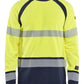 Blaklader Vlamvertragend Multinorm T-shirt 34361737 lange mouwen HiVis fluo geel-marineblauw(3389)