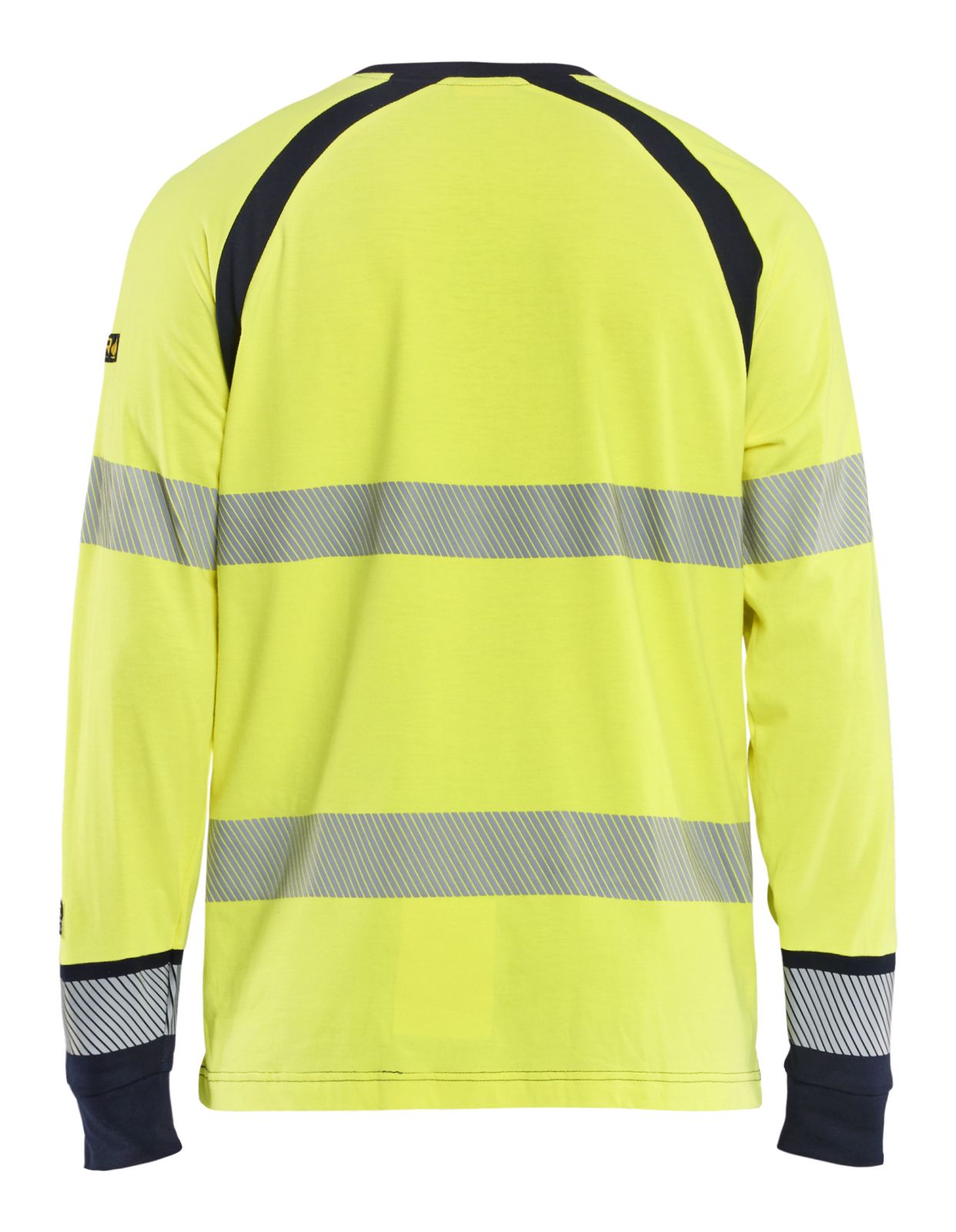 Blaklader Vlamvertragend Multinorm T-shirt 34361737 lange mouwen HiVis fluo geel-marineblauw(3389)
